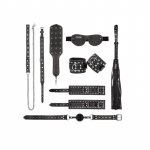 BDSM komplekt Leather Studded Bondage Kit