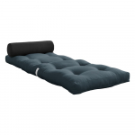 Sinine-hall futon madrats 70x200 cm Wrap Petroleum/Dark Grey &ndash; Karup Design