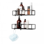 Must isekandev terasest vannitoa riiul Cubiko - Umbra