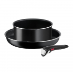 Alumiiniumist pottide-pannide komplekt 3 tk Ingenio Easy Cook & Clean Black - Tefal