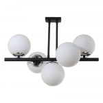 Must-valge klaasist varjuga laevalgusti &oslash; 15 cm Sail &ndash; Squid Lighting