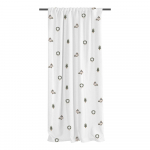 Valge puuvill-satiinist kardin 110x250 cm Festive Car - Butter Kings