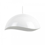 Valge ripplamp metallist varjuga &oslash; 50 cm Waved - Leitmotiv