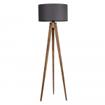 Must-pruun p&otilde;randavalgusti tekstiilist varjuga (k&otilde;rgus 153 cm) Tripod - Opviq lights