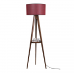 Punane-pruun p&otilde;randavalgusti tekstiilist varjuga (k&otilde;rgus 153 cm) Sehbalı Tripod - Opviq lights