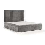 Hall polsterdatud kaheinimesevoodi koos panipaigaga 180x200cm Mavel - Maison de R&ecirc;ve