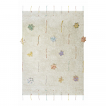 Kreem puuvillane laste m&auml;nguvaip 120x160 cm Wildflowers - Lorena Canals