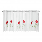 Valge kardin 155x45 cm Poppies - Sehlbach