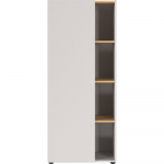 Valge tammespoonist raamaturiiul 61x145x34 cm Adrano - Germania