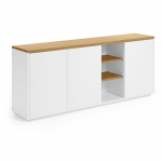 Valge tammespoonist kummut 180x75x36 cm Abilen - Kave Home