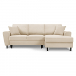 Beež velvetist panipaigaga nurgadiivanvoodi (parem nurk) Kyoto - Cosmopolitan Design