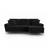 Must sametist panipaigaga nurgadiivanvoodi (parem nurk) Kyoto - Cosmopolitan Design