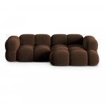 Tumepruun sametist nurgadiivan (parem nurk/laiendiga) Loretto &ndash; Cosmopolitan Design