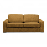 Sinepikollane sametine lahtik&auml;iv diivan 195 cm Nona &ndash; Makamii