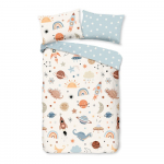 Sinine-beež puuvillane laste voodipesu v&otilde;revoodile 100x135 cm Eclips - Good Morning