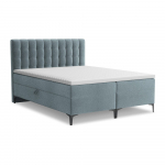 Helesinine boxspring voodi panipaigaga 160x200 cm Puhala &ndash; Makamii