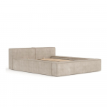 Beež polsterdatud kaheinimesevoodi koos panipaiga ja voodip&otilde;hjaga 140x200 cm Voliera - Maison de R&ecirc;ve