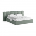 Mentooliv&auml;rvi polsterdatud kaheinimesevoodi koos panipaiga ja voodip&otilde;hjaga 180x200 cm Eric - Micadoni