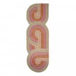 Roosa k&auml;sitsi kootud villane vaip 80x300 cm Spiral Shaped - Flair Rugs