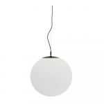 Valge/must metallist ripplamp klaasist varjuga, &oslash; 50 cm Brisia - Kave Home