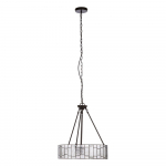 Metallist ripplamp klaasist varjuga, &oslash; 46 cm Waldorf - Premier Housewares