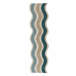 Sinine k&auml;sitsi kootud villane vaip 80x300 cm Cascade Wool - Flair Rugs