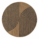 Must/pruun &uuml;mmargune sise- ja &otilde;uevaip &oslash; 80 cm Mira 1453 - Ayyildiz Carpets