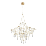 Metallist LED-ripplamp kuldses v&auml;rvitoonis, &oslash; 80 cm Goro - Nova Luce