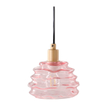 Roosa klaasist ripplamp &oslash; 15 cm Fall - Jotex