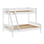Valge narivoodi liistudest voodip&otilde;hjaga 140x200/90x200 cm Primo - Vipack