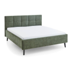 Khaki v&auml;rvi polsterdatud kaheinimesevoodi ilma liistudeta 180x200 cm Nova - Meise M&ouml;bel