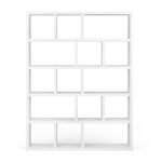 Valge raamaturiiul 150x198 cm Berlin &ndash; TemaHome