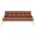 Oranž/pruun diivanvoodi 204 cm Grab - Karup Design