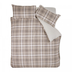 Pruun lambavillast voodipesu kaheinimesevoodile 200x200 cm Cosy Sherpa Check - Catherine Lansfield