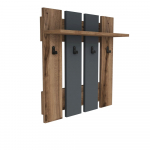 P&auml;hklipuidu dekooriga riiuliga seinanagi antratsiitne-puiduv&auml;rvi Mita &ndash; Puqa Design