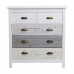 Valge ja hall 4 sahtliga kapp , 79 x 80 cm Romantica - Marckeric