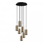 Rippvalgusti 7 lambile kuldses Kem Tube'is - Opviq lights