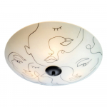 Valge laevalgusti klaasist lambivarjundiga 43x43 cm Messy Family - Marksl&ouml;jd