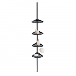 Must nurgas teleskoopiline vannitoa riiul Opal - Allstar