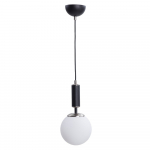 Valge-must klaasist varjuga rippvalgusti &oslash; 15 cm Hector - Squid Lighting