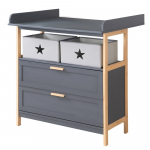 Antratsiitne madal laste kummut 87x75 cm Berlin - Roba