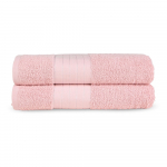 Roosad puuvillased froteer&auml;tikud 2 tk komplektis 70x140 cm - Good Morning