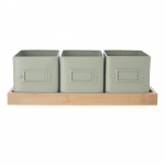 Metallist maitsetaimede potid, 3 tk komplektis Greenish - Orion