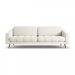 Valge sametne diivan 238 cm Nalu - Makamii