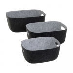 Riidest korvid 3tk komplektis 36x28x16 cm - Casa Selecci&oacute;n