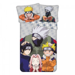 Puuvillane laste voodipesu 140x200 cm Naruto "Grey" - Jerry Fabrics
