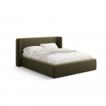 Roheline polsterdatud kaheinimesevoodi, koos panipaiga ja restiga 160x200 cm Jason &ndash; Windsor & Co Sofas