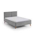 Hall polsterdatud kaheinimesevoodi liistudest raamiga 140x200 cm Piano - Meise M&ouml;bel