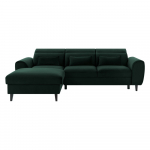 Tumeroheline sametist lahtik&auml;iv/sahtliga nurgadiivan (vasak nurk/lamamisosaga) Foble &ndash; ELTAP