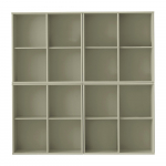 Khaki v&auml;rvi seinale kinnitatav raamaturiiul 140x140x27 cm Mistral - Hammel Furniture